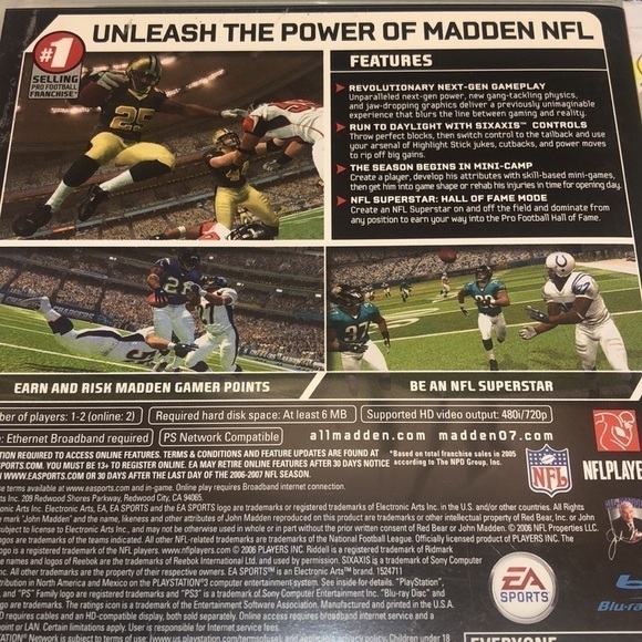 50. MADDEN NFL 07 PlayStstion 3 Video Game - Picture 2 of 4